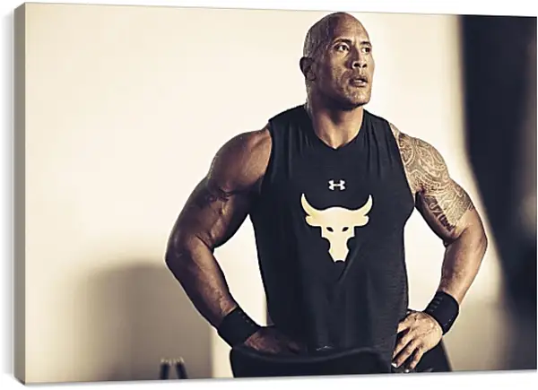Постер на подрамнике - Dwayne Douglas Johnson. Дуэйн Джонсон (Скала) Постер на подрамнике - Dwayne Douglas Johnson. Дуэйн Джонсон (Скала)