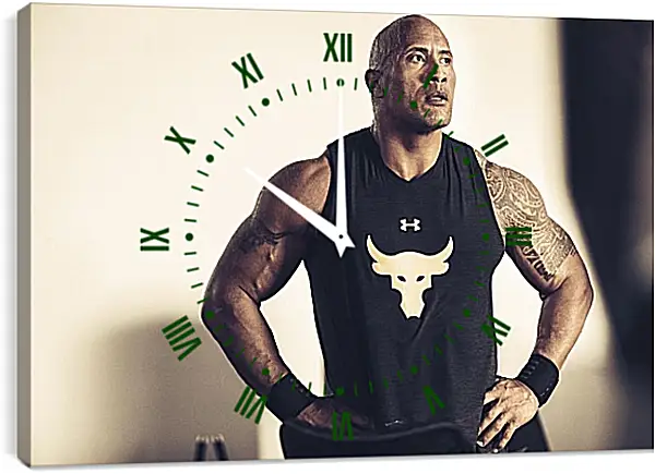 Часы картина - Dwayne Douglas Johnson. Дуэйн Джонсон (Скала) Часы картина - Dwayne Douglas Johnson. Дуэйн Джонсон (Скала)