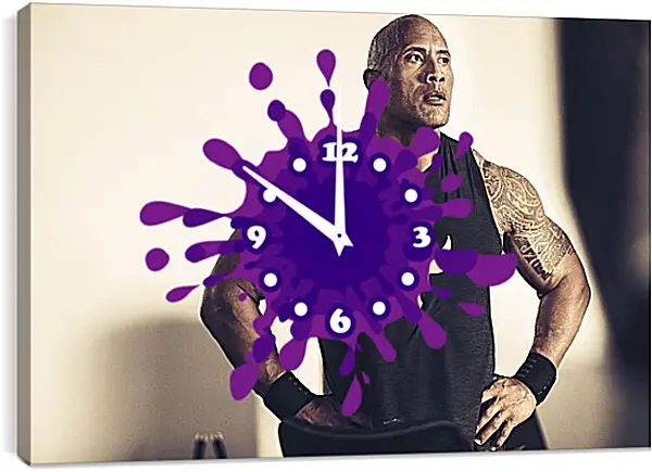 Часы картина - Dwayne Douglas Johnson. Дуэйн Джонсон (Скала) Часы картина - Dwayne Douglas Johnson. Дуэйн Джонсон (Скала)