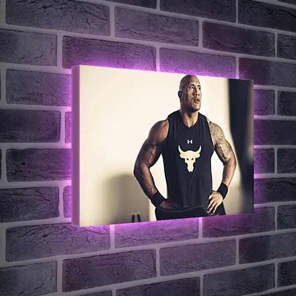 Лайтбокс световая панель - Dwayne Douglas Johnson. Дуэйн Джонсон (Скала) Лайтбокс световая панель - Dwayne Douglas Johnson. Дуэйн Джонсон (Скала)