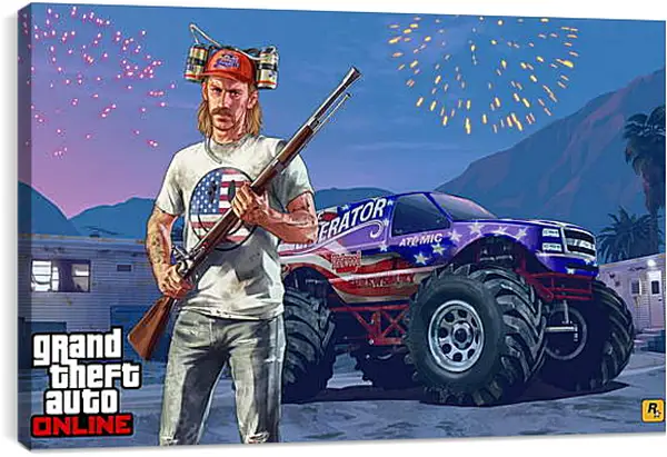 Постер на подрамнике - Grand Theft Auto V Постер на подрамнике - Grand Theft Auto V