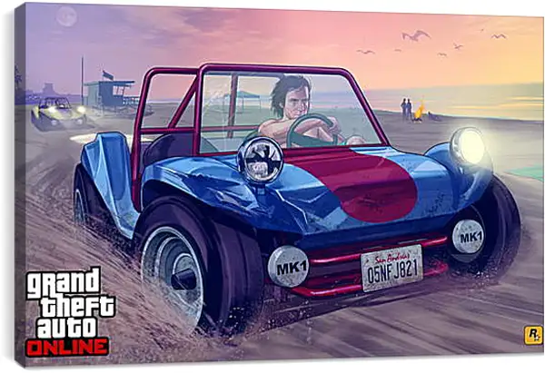 Постер на подрамнике - Grand Theft Auto V Постер на подрамнике - Grand Theft Auto V