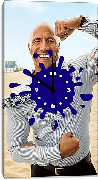 Часы картина - Dwayne Douglas Johnson. Дуэйн Джонсон (Скала) Часы картина - Dwayne Douglas Johnson. Дуэйн Джонсон (Скала)