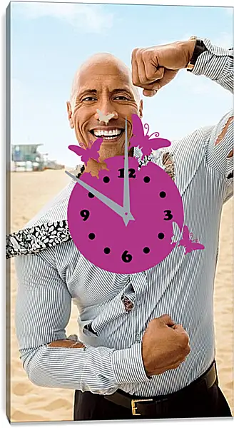 Часы картина - Dwayne Douglas Johnson. Дуэйн Джонсон (Скала) Часы картина - Dwayne Douglas Johnson. Дуэйн Джонсон (Скала)