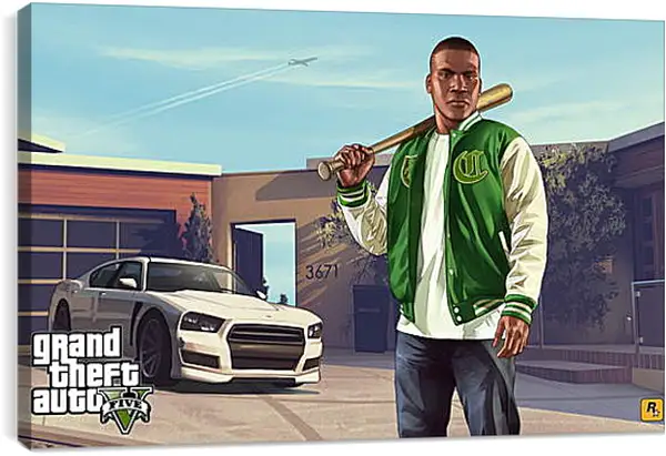 Постер на подрамнике - Grand Theft Auto V Постер на подрамнике - Grand Theft Auto V