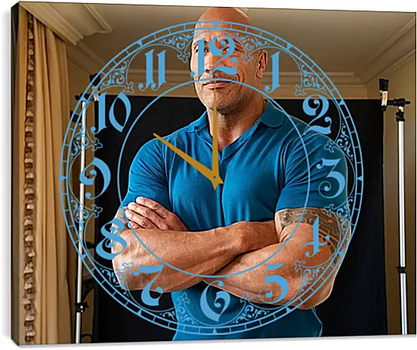 Часы картина - Dwayne Douglas Johnson. Дуэйн Джонсон (Скала) Часы картина - Dwayne Douglas Johnson. Дуэйн Джонсон (Скала)