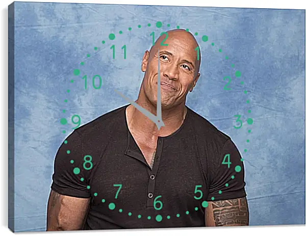 Часы картина - Dwayne Douglas Johnson. Дуэйн Джонсон (Скала) Часы картина - Dwayne Douglas Johnson. Дуэйн Джонсон (Скала)