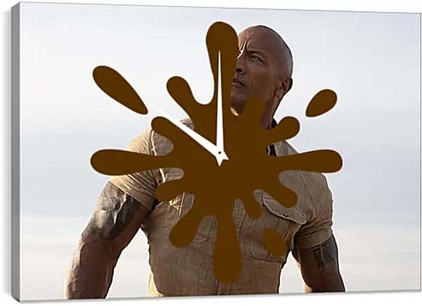 Часы картина - Dwayne Douglas Johnson. Дуэйн Джонсон (Скала) Часы картина - Dwayne Douglas Johnson. Дуэйн Джонсон (Скала)
