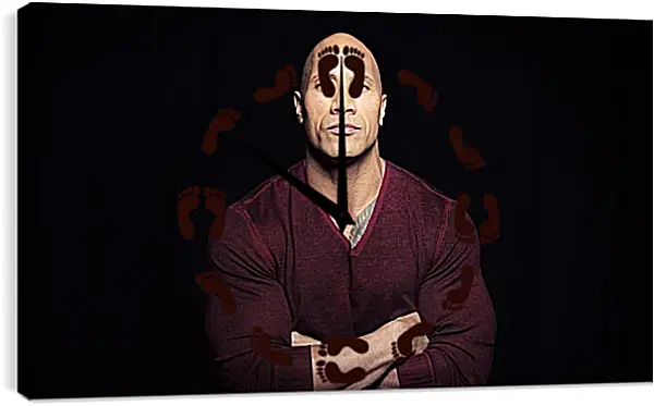 Часы картина - Dwayne Douglas Johnson. Дуэйн Джонсон (Скала) Часы картина - Dwayne Douglas Johnson. Дуэйн Джонсон (Скала)