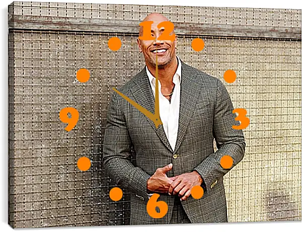 Часы картина - Dwayne Douglas Johnson. Дуэйн Джонсон (Скала) Часы картина - Dwayne Douglas Johnson. Дуэйн Джонсон (Скала)