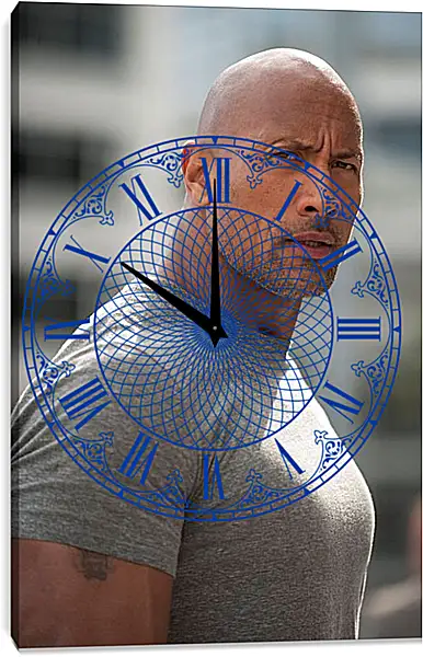 Часы картина - Dwayne Douglas Johnson. Дуэйн Джонсон (Скала) Часы картина - Dwayne Douglas Johnson. Дуэйн Джонсон (Скала)