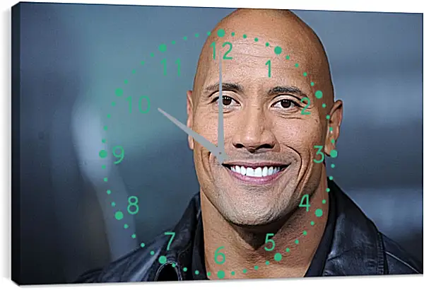 Часы картина - Dwayne Douglas Johnson. Дуэйн Джонсон (Скала) Часы картина - Dwayne Douglas Johnson. Дуэйн Джонсон (Скала)
