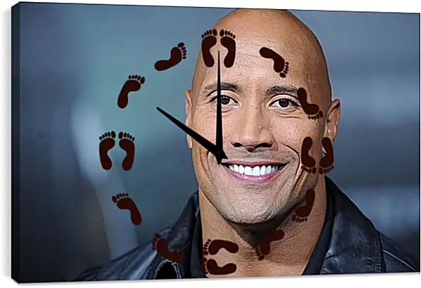 Часы картина - Dwayne Douglas Johnson. Дуэйн Джонсон (Скала) Часы картина - Dwayne Douglas Johnson. Дуэйн Джонсон (Скала)