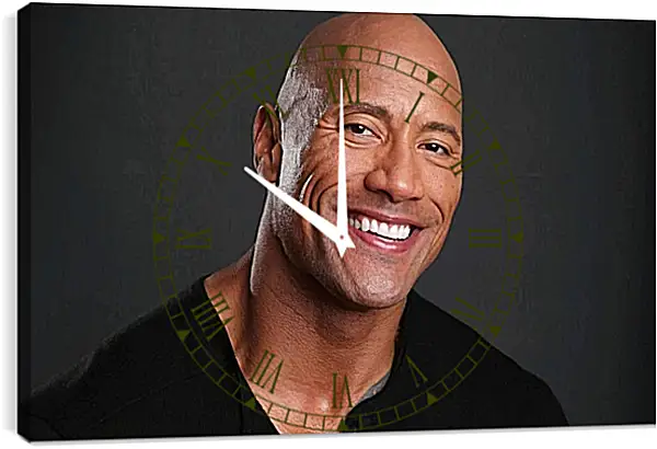 Часы картина - Dwayne Douglas Johnson. Дуэйн Джонсон (Скала) Часы картина - Dwayne Douglas Johnson. Дуэйн Джонсон (Скала)