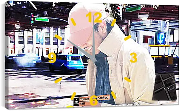 Часы картина - Watch Dogs Часы картина - Watch Dogs