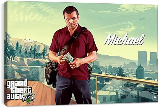 Постер на подрамнике - Grand Theft Auto V Постер на подрамнике - Grand Theft Auto V