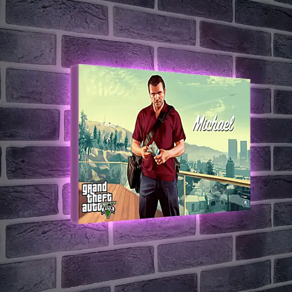 Лайтбокс световая панель - Grand Theft Auto V Лайтбокс световая панель - Grand Theft Auto V