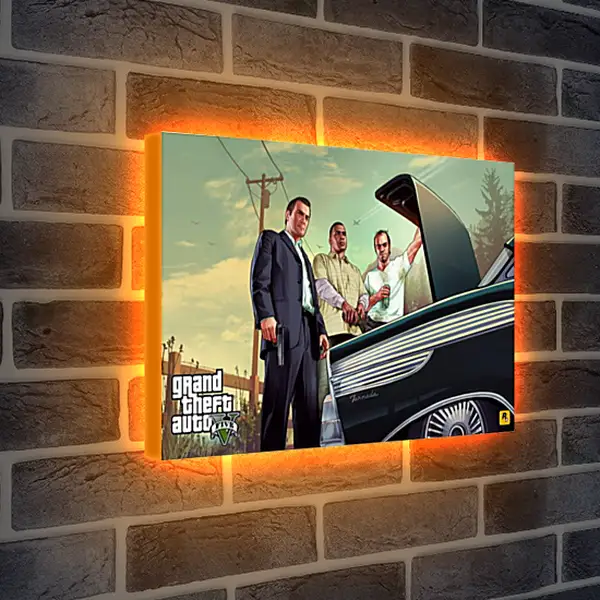 Лайтбокс световая панель - Grand Theft Auto V Лайтбокс световая панель - Grand Theft Auto V