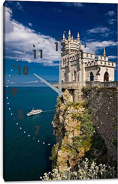 Часы картина - Ласточкино гнездо. Крым Часы картина - Ласточкино гнездо. Крым