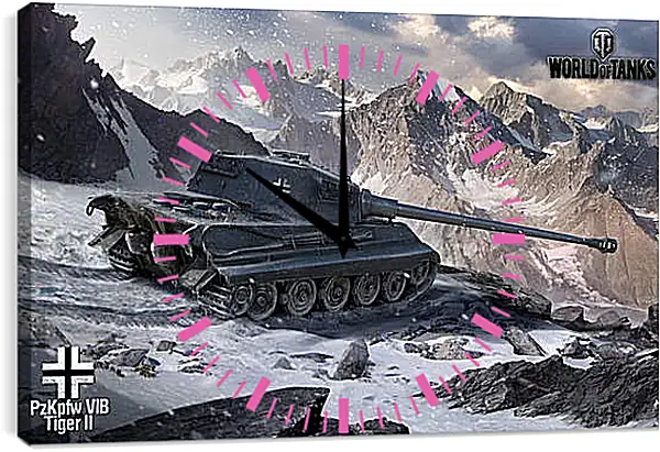 Часы картина - World Of Tanks Часы картина - World Of Tanks
