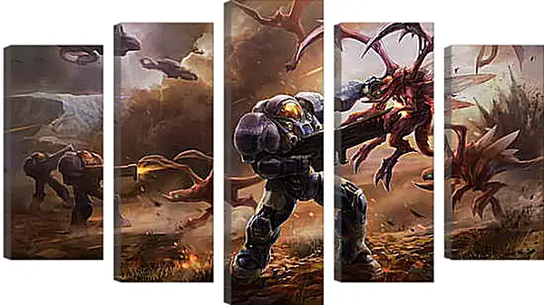 Модульная картина - Starcraft Модульная картина - Starcraft
