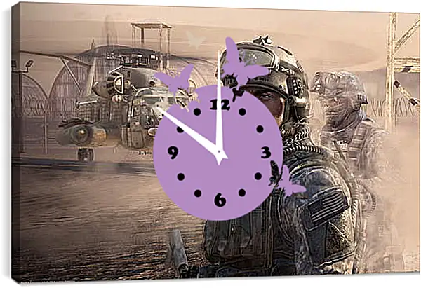 Часы картина - Call Of Duty 4: Modern Warfare Часы картина - Call Of Duty 4: Modern Warfare