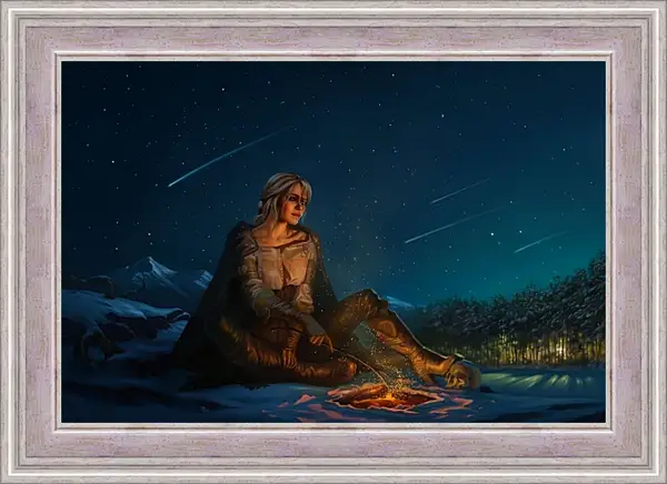 Картина в раме - The Witcher (Ведьмак), Цирилла на привале Картина в раме - The Witcher (Ведьмак), Цирилла на привале