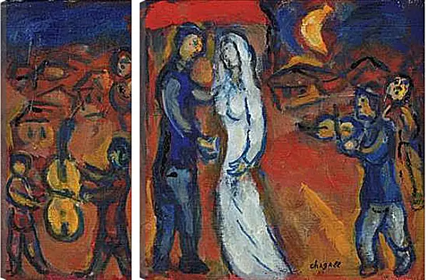 Модульная картина - LES MARIES SOUS LE BALDAQUIN. Марк Шагал Модульная картина - LES MARIES SOUS LE BALDAQUIN. Марк Шагал
