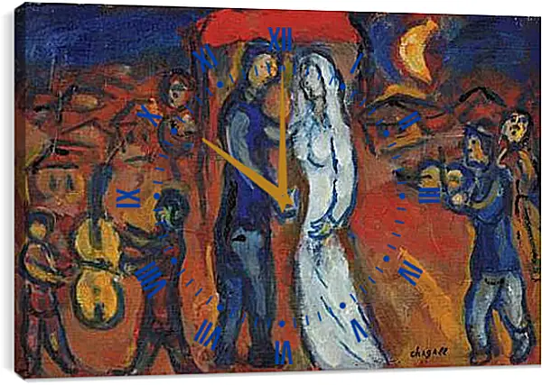 Часы картина - LES MARIES SOUS LE BALDAQUIN Часы картина - LES MARIES SOUS LE BALDAQUIN