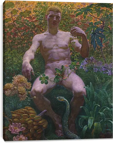 Постер на подрамнике - Adam in Paradise. Педер Хенрик Кристиан Сартман Постер на подрамнике - Adam in Paradise. Педер Хенрик Кристиан Сартман