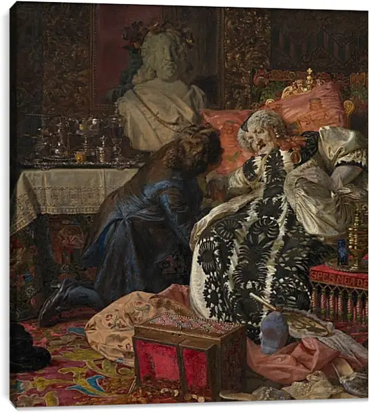 Постер на подрамнике - Death of Queen Sophie Amalie. Педер Хенрик Кристиан Сартман Постер на подрамнике - Death of Queen Sophie Amalie. Педер Хенрик Кристиан Сартман