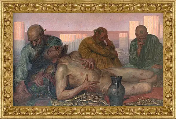Картина в раме - Job and His Friends. Педер Хенрик Кристиан Сартман Картина в раме - Job and His Friends. Педер Хенрик Кристиан Сартман