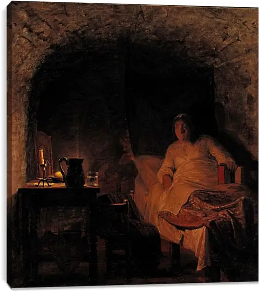 Постер на подрамнике - Leonora Christina in prison. Педер Хенрик Кристиан Сартман Постер на подрамнике - Leonora Christina in prison. Педер Хенрик Кристиан Сартман
