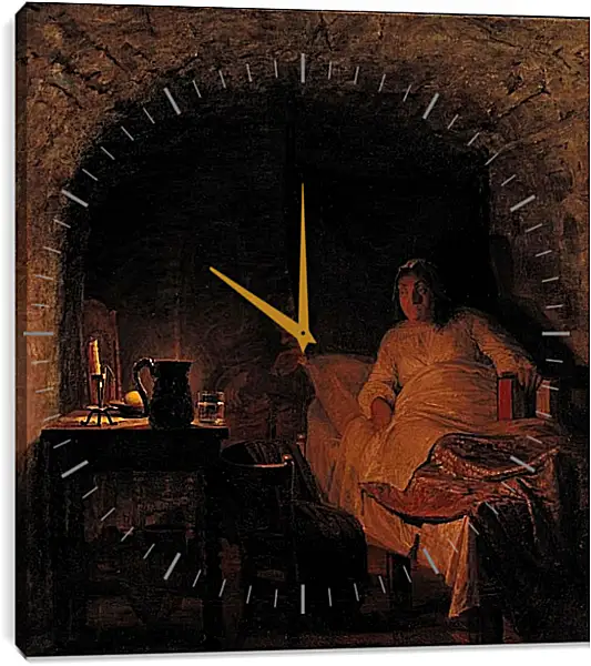 Часы картина - Leonora Christina in prison. Педер Хенрик Кристиан Сартман Часы картина - Leonora Christina in prison. Педер Хенрик Кристиан Сартман