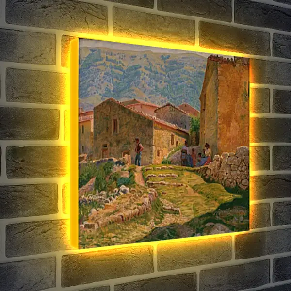 Лайтбокс световая панель - Solskinsformiddag i Civita d'Antino. Педер Хенрик Кристиан Сартман Лайтбокс световая панель - Solskinsformiddag i Civita d'Antino. Педер Хенрик Кристиан Сартман