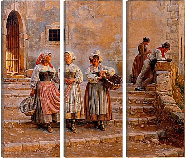 Модульная картина - Young women transporting lime. Civiitá d' Antino. Педер Хенрик Кристиан Сартман Модульная картина - Young women transporting lime. Civiitá d' Antino. Педер Хенрик Кристиан Сартман