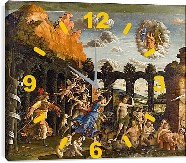 Часы картина - Minerva Chasing the Vices from the Garden of Virtue. Андреа Мантенья Часы картина - Minerva Chasing the Vices from the Garden of Virtue. Андреа Мантенья