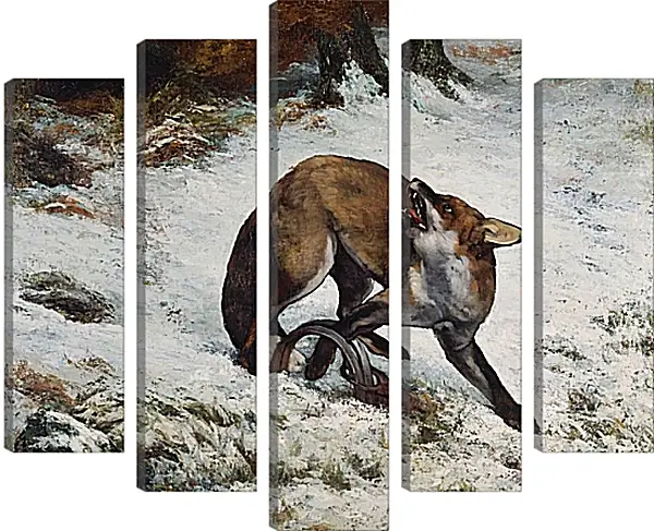 Модульная картина - Fox Caught in a Trap. Жан Дезире Гюстав Курбе Модульная картина - Fox Caught in a Trap. Жан Дезире Гюстав Курбе