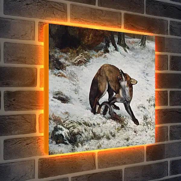 Лайтбокс световая панель - Fox Caught in a Trap. Жан Дезире Гюстав Курбе Лайтбокс световая панель - Fox Caught in a Trap. Жан Дезире Гюстав Курбе
