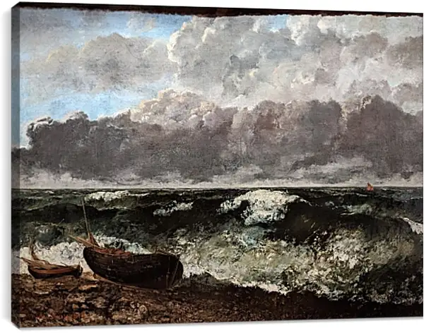 Постер на подрамнике - Stormy sea. Жан Дезире Гюстав Курбе Постер на подрамнике - Stormy sea. Жан Дезире Гюстав Курбе
