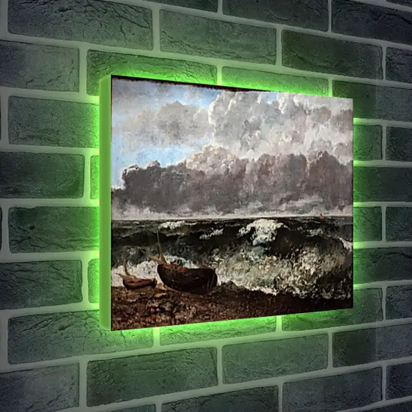 Лайтбокс световая панель - Stormy sea. Жан Дезире Гюстав Курбе Лайтбокс световая панель - Stormy sea. Жан Дезире Гюстав Курбе
