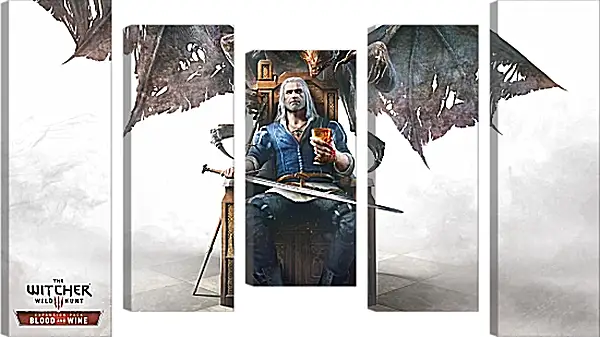 Модульная картина - The Witcher 3 (Ведьмак, Кровь и Вино), Геральт Модульная картина - The Witcher 3 (Ведьмак, Кровь и Вино), Геральт