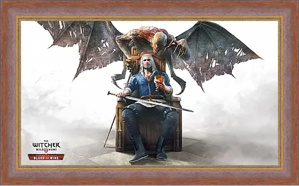 Картина в раме - The Witcher 3 (Ведьмак, Кровь и Вино), Геральт Картина в раме - The Witcher 3 (Ведьмак, Кровь и Вино), Геральт