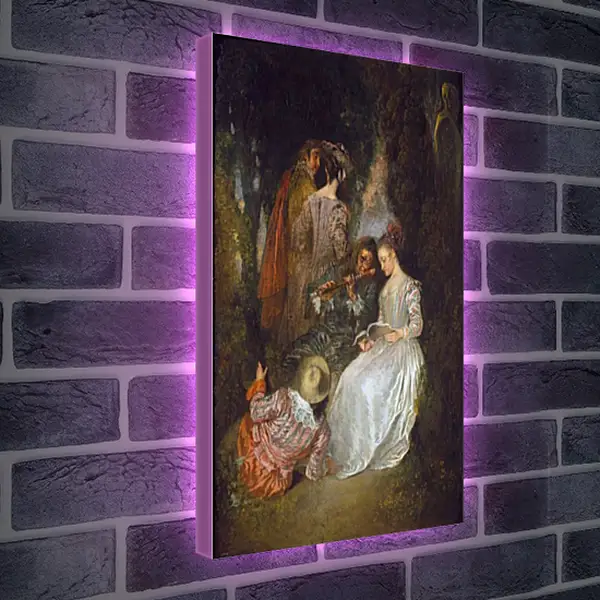 Лайтбокс световая панель - Perfect Harmony. Жан Антуан Ватто Лайтбокс световая панель - Perfect Harmony. Жан Антуан Ватто