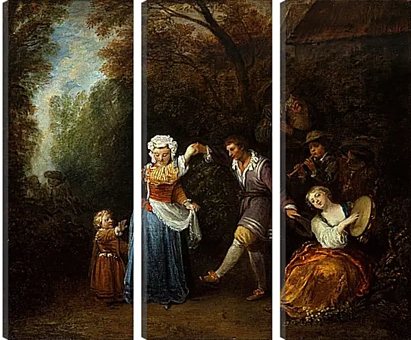 Модульная картина - The Country Dance. Жан Антуан Ватто Модульная картина - The Country Dance. Жан Антуан Ватто