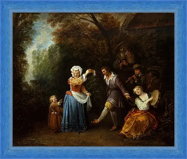 Картина в раме - The Country Dance. Жан Антуан Ватто Картина в раме - The Country Dance. Жан Антуан Ватто