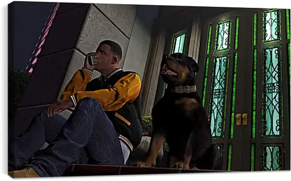 Постер на подрамнике - Grand Theft Auto V Постер на подрамнике - Grand Theft Auto V
