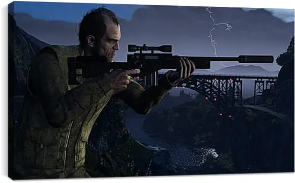 Постер на подрамнике - Grand Theft Auto V Постер на подрамнике - Grand Theft Auto V