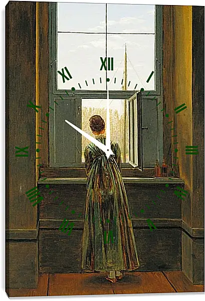 Часы картина - Woman at a Window. Каспар Давид Фридрих Часы картина - Woman at a Window. Каспар Давид Фридрих