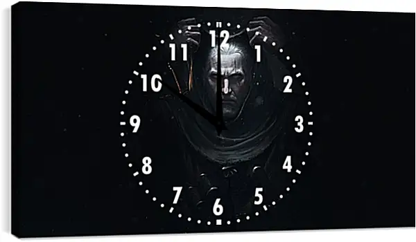 Часы картина - The Witcher (Ведьмак), таинственный Геральт Часы картина - The Witcher (Ведьмак), таинственный Геральт